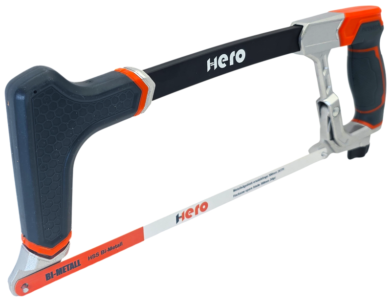HERO Bügelsäge Metallsäge 300 mm HSS Bi-Metall-Sägeblatt 24 TPI