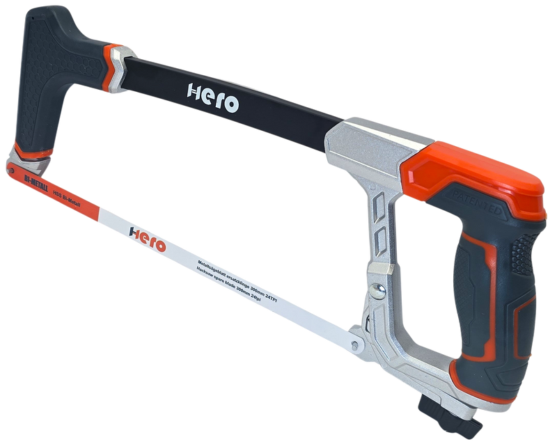 HERO Bügelsäge Metallsäge 300 mm HSS Bi-Metall-Sägeblatt 24 TPI