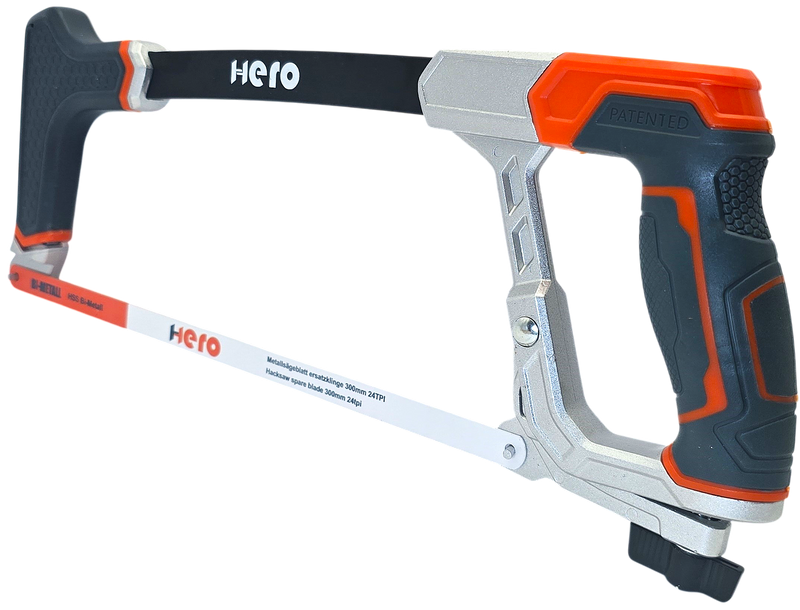 HERO Bügelsäge Metallsäge 300 mm HSS Bi-Metall-Sägeblatt 24 TPI