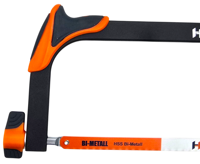 HERO Bügelsäge Metallsäge 300 mm HSS Bi-Metall-Sägeblatt 24 TPI Softgriff Profi