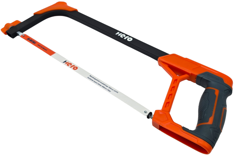 HERO Metallsäge 300 mm Bügelsäge HSS Bi-Metall-Sägeblatt 24 TPI