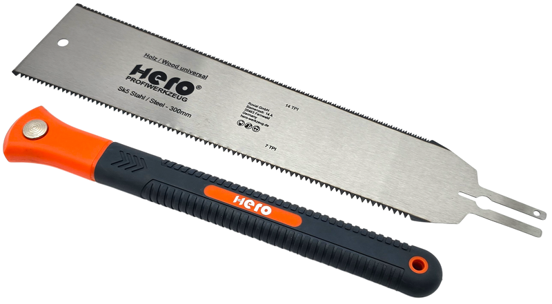 HERO Japansäge Kataba doppelseitige Feinsäge 300 mm für Holz