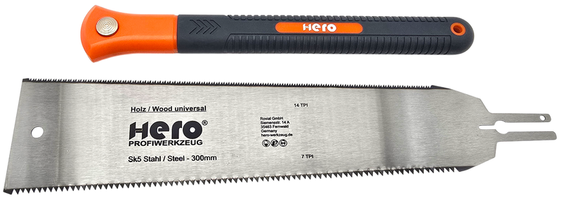 HERO Japansäge Kataba doppelseitige Feinsäge 300 mm für Holz