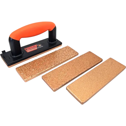 5tlg SET Schleifbrett Hartmetall Fliesen Handschleifer Schleifklotz HERO Premium