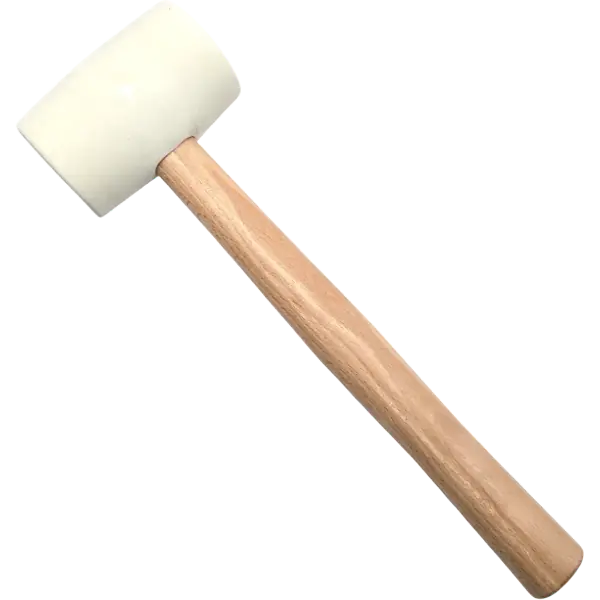Gummihammer 680g Weiß Hartgummihammer Kopf Ø 62 mm Holzstiel HERO Premium