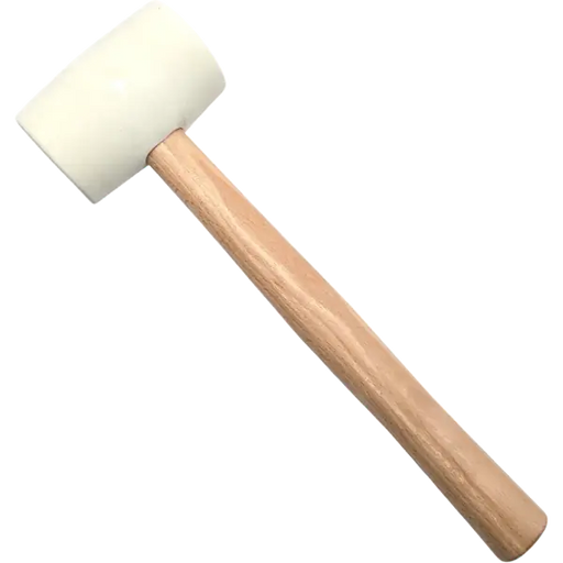 Gummihammer 900g Weiß Hartgummihammer Kopf Ø 70 mm Holzstiel HERO Premium