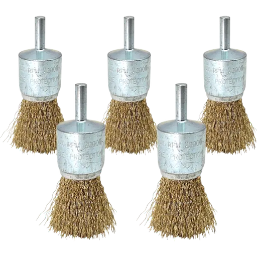 5x Pinselbürste Drahtbürste Messing 30mm Rundbürste für Bohrmaschine HERO