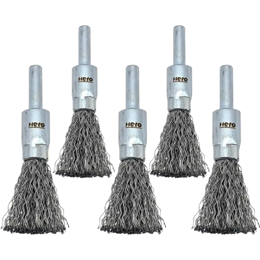 5x Pinselbürste Drahtbürste Topfbürste 12mm Rundbürste für Bohrmaschine HERO
