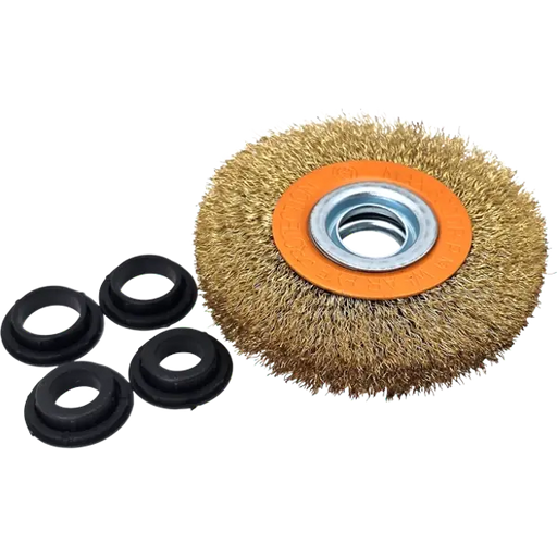 HERO Rundbürste Scheibenbürste 100mm 19,6mm Drahtbürste Schleifbock Stahlbürste