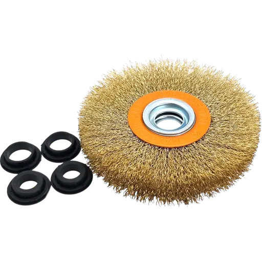 HERO Rundbürste Scheibenbürste 125mm 19,6mm Drahtbürste Schleifbock Stahlbürste