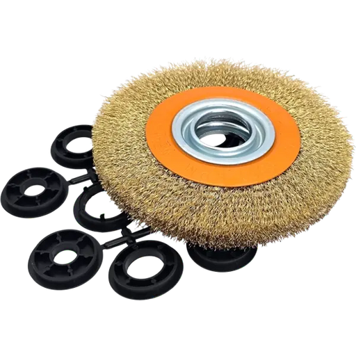HERO Rundbürste Scheibenbürste 150mm Drahtbürste Schleifbock Stahlbürste