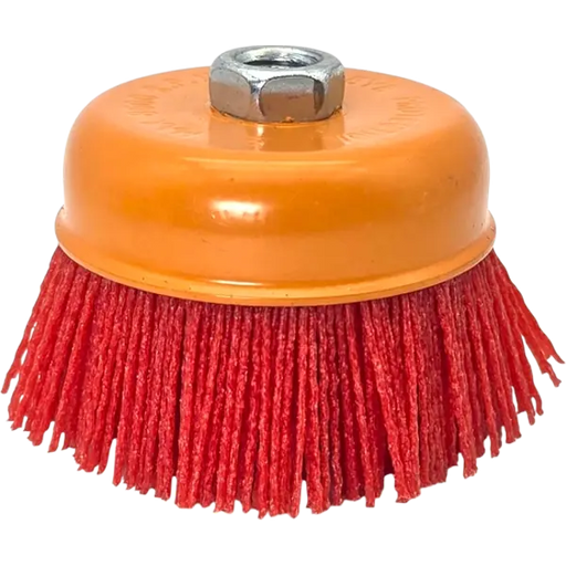 Nylon Topfbürste 100mm M14 HERO Profi Rundbürste Kegelbürste für Winkelschleifer