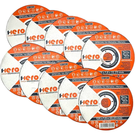 Trennscheiben 125 x 1,0 x 22,23 mm Metall 10x Flexscheiben Winkelschleifer HERO