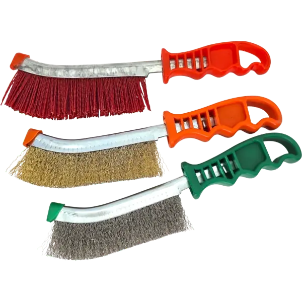 3er Bremssattelbürste Drahtbürsten Edelstahl Nylon Stahlbürsten Handbürste HERO