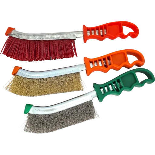 3er Bremssattelbürste Drahtbürsten Edelstahl Nylon Stahlbürsten Handbürste HERO