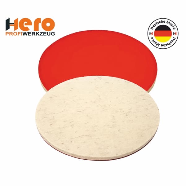 Polierfilzscheibe Filzscheibe 125mm Polierpads Klett Politur Schleifscheibe
